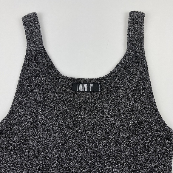 Laundry tank top Women's Large Black shiny - Picture 4 of 9